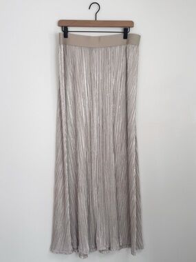 Lane Bryant Shimmer Skirt Maxi Size 14/16 Golden